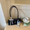 2026 Trendy Women's Polka Dot Bow Single-Shoulder Baguette Bag