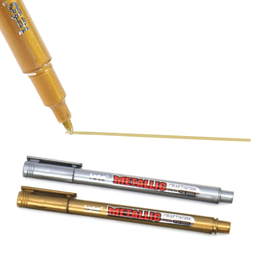 Metallic Acrylic Paint Pens Vibrant Colors for Rock Painting DIY Crafts Markers Water Based Fine Point Tips