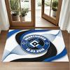 Hamburger SV futbolo dizaino kristalinio veliūro kilimas, minkštas dekoratyvinis kilimėlis miegamojo įėjimui