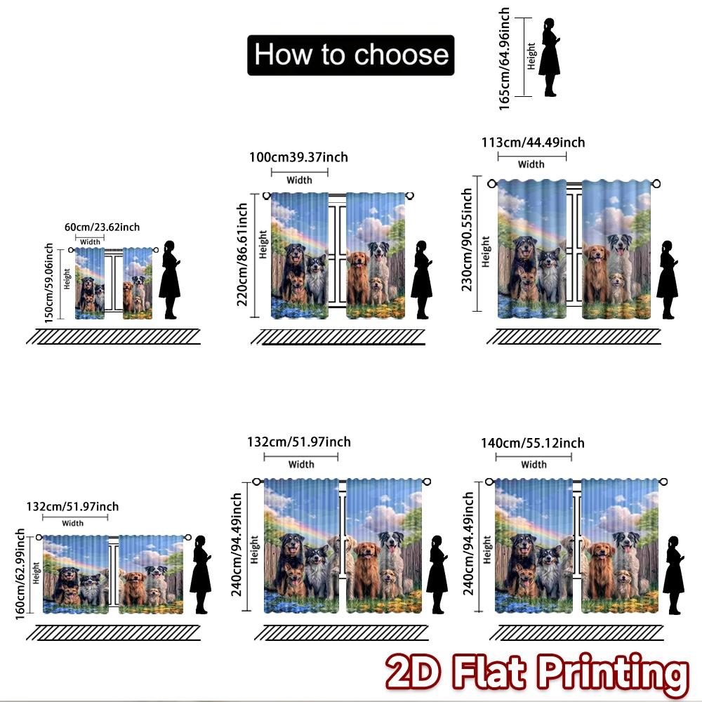 2D Flat Photography Backdrop Popular Background Banner Dogs In Garden 100% Polyester Anniversary for Holiday Portraits and