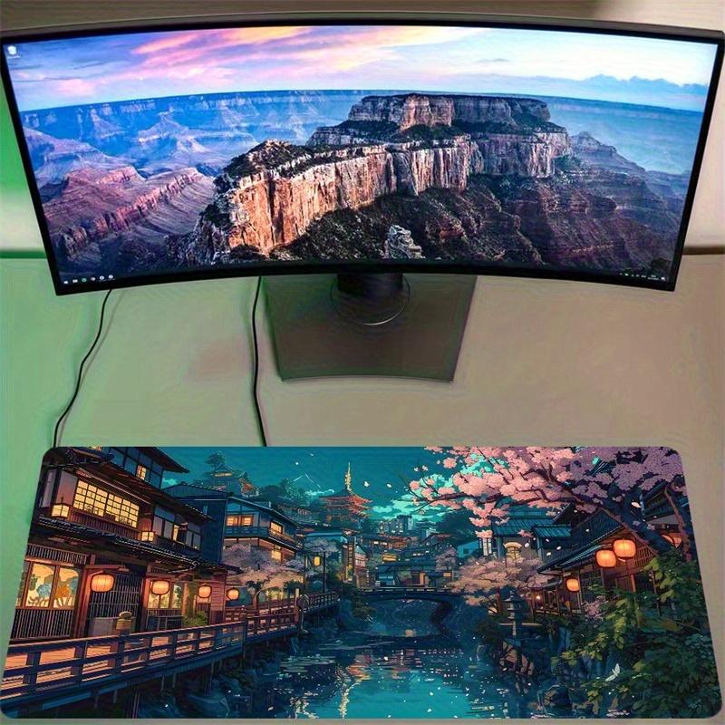 Desk Pad Mouse Pad Gaming Cloth Surface Non Slip Rubber Base PC Laptop Keyboard Office 400x800x2mm
