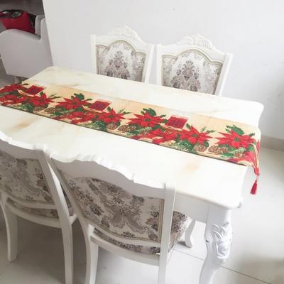 Haushalt Quaste Weihnachten Tischläufer Lang Bedruckt Schneemann Tischdecke Tischflagge Strickstoff Weihnachten Desktop Dekoration Event