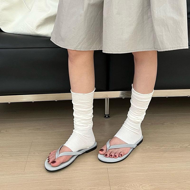 Fashion Fashion Round Toe  Ladies Flats Slippers Shoes Female Summer Beach Slides Women Flats Slippers Shoes Sandals Flip Flops