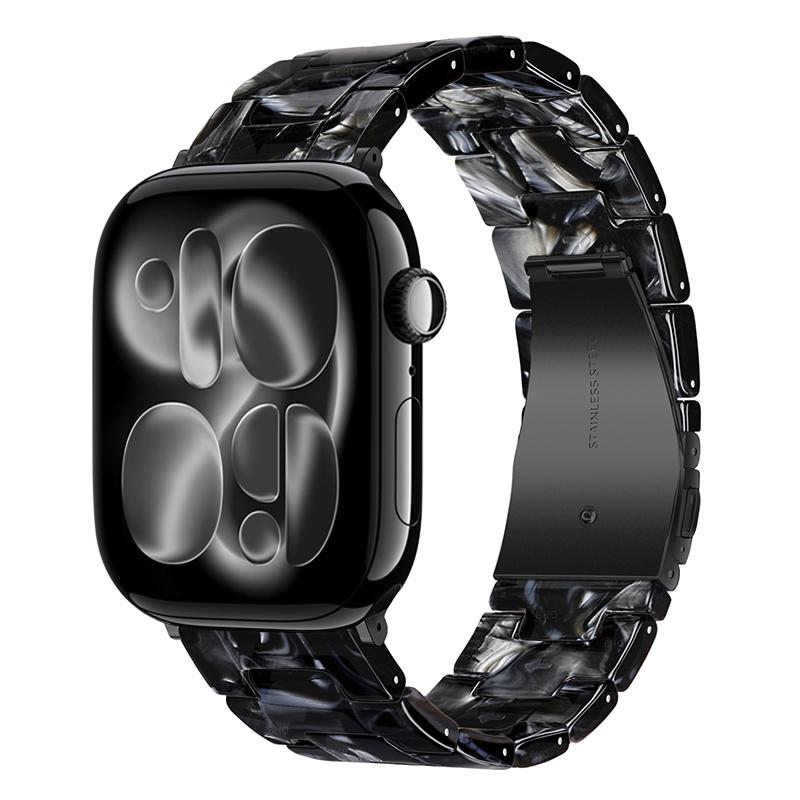 Luxusní pryskyřičný řemínek pro Apple Watch Ultra 3 2 49mm 11 10 42mm 46mm Článkový náramek Iwatch Series 9 7 8 6 5 SE3 45mm 41mm 40mm 44mm