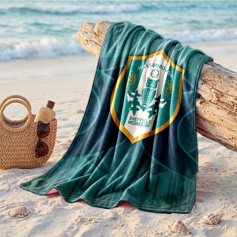Asciugamano da Spiaggia Tema Sheffield Wednesday Morbido Asciugatura Rapida?Asciugamano Asciutto Per Vacanze Estive Al Mare Nuoto