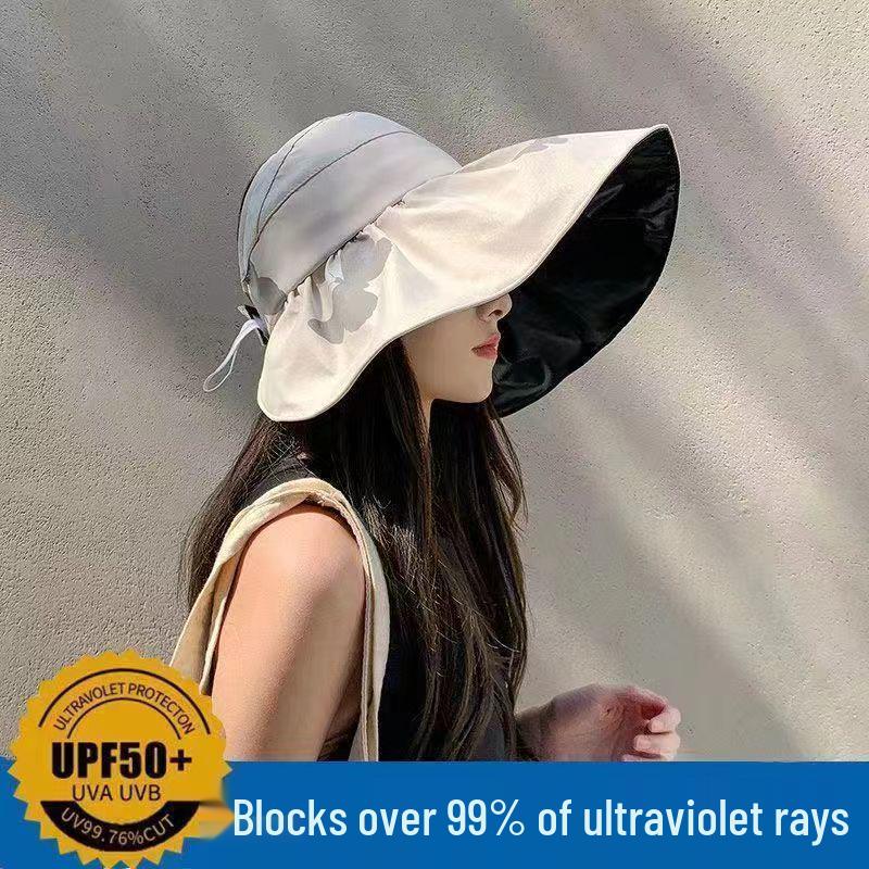 

Korean Style UV Sun Protection Vinyl Fisherman Hat - Fashionable Summer Sports & Travel Accessory. Adjustable бежевий