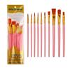 10 Pcs Painting Brushes With Comfortable Grip Drawing Supplies For Artists And Students