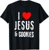 Vintage Grunge I Love JESUS & COOKIES, Christian T-Shirt