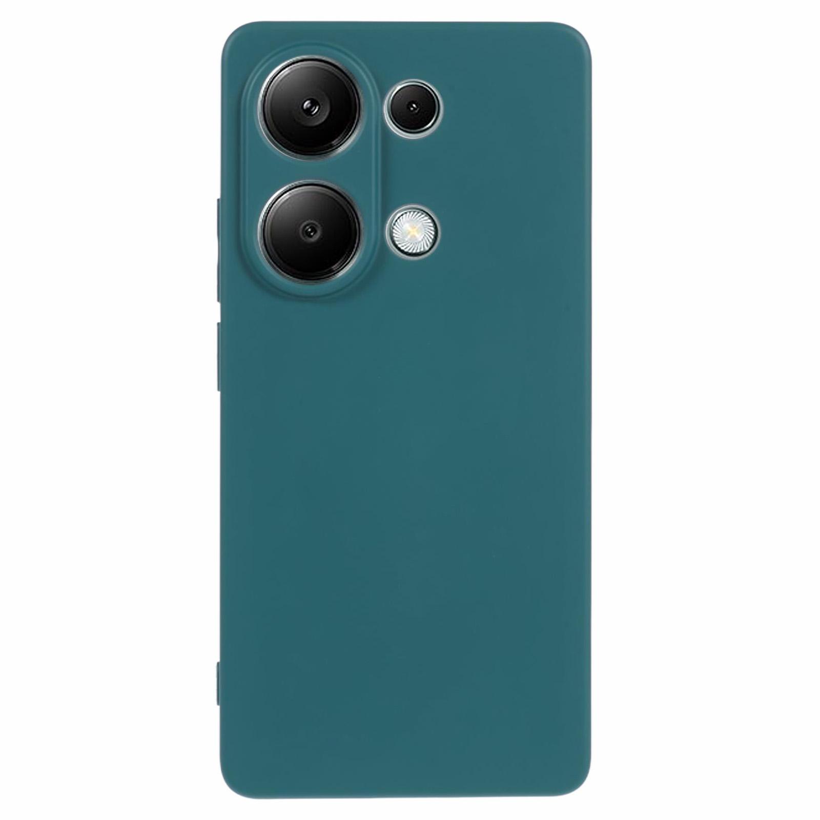

Для Xiaomi Redmi Note 13 Pro 4G/Poco M6 Pro 4G Чехол Прорезиненный ТПУ Подкладка из волокна Чехол для мобильного телефона (Точный вырез линзы) Army Green