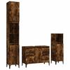 Vidaxl 3-Piece Bathroom Furniture Set, Smoked Oak