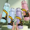1PC Heavy Duty Excavator Machinery 750ml Color Plastic Sports Water Bottle Leakproof Flip Straw Lid Suitable for Sports Office Home Use
