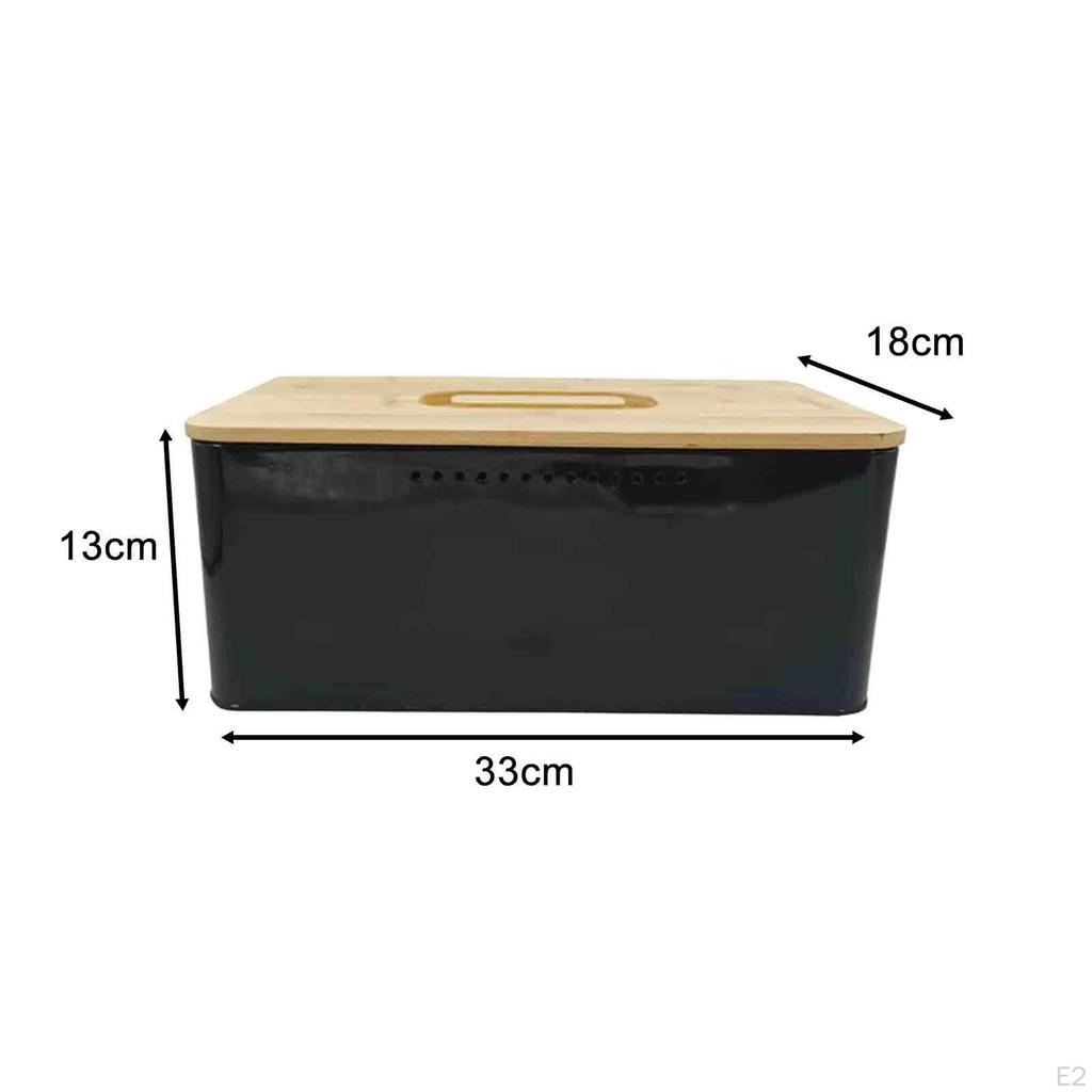 Metal Bread Bin, Storage Container, Airtight Farmhouse Box for Cookies Home Countertop