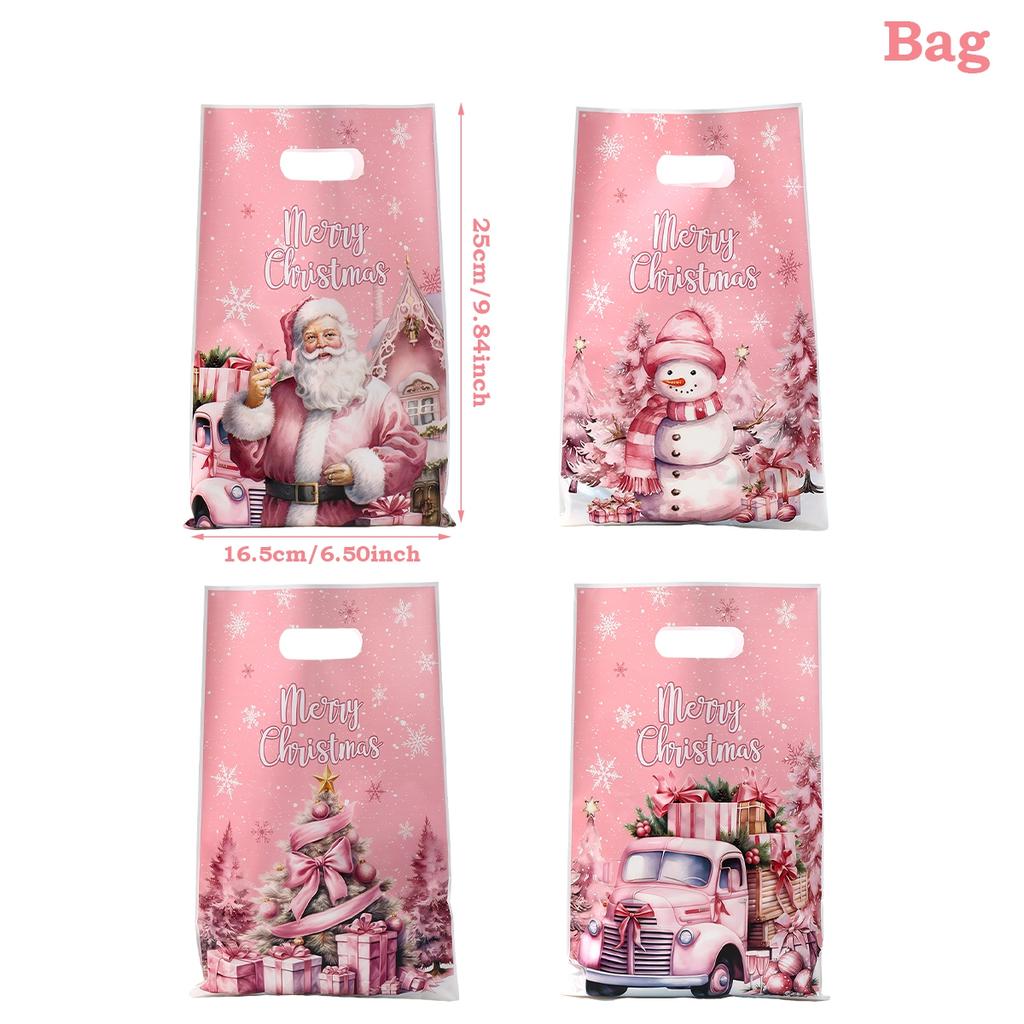 Sacs Cadeaux de Noël Décorations Joyeux Noël pour la Maison 2025 Navidad Natal Xmas Ornement Bonbons Biscuits Sacs Pratiques Nouvel An 2026