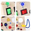 LED Light Switch Busy Board Toddler Light-up Switch Control Wooden Board Toy Portable Travel Fine Motor Skills Kids Early Educational Learning