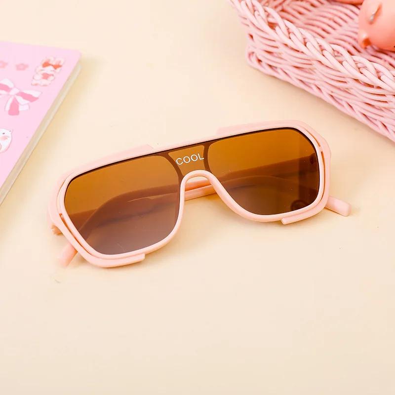 Oversized Stylish Sunshade Eywear Sunglasses for Children Uv400 Vintage Square Frame Eyeglasses Gafas De Sol Polarized Goggles