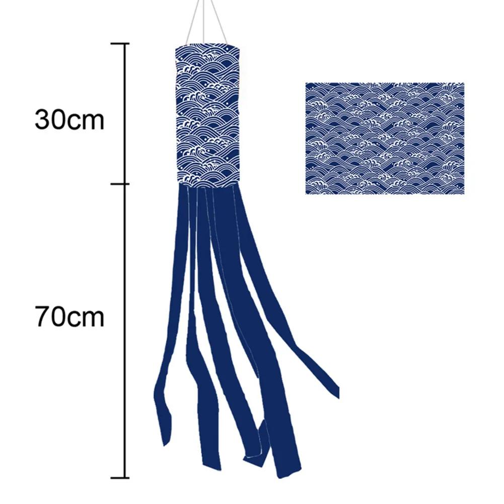 Waterproof Wind Direction Flags Hanging Banner 100cm Carp Windsock Festival Supplies Ornaments Craft for Restaurant Sushi Garden
