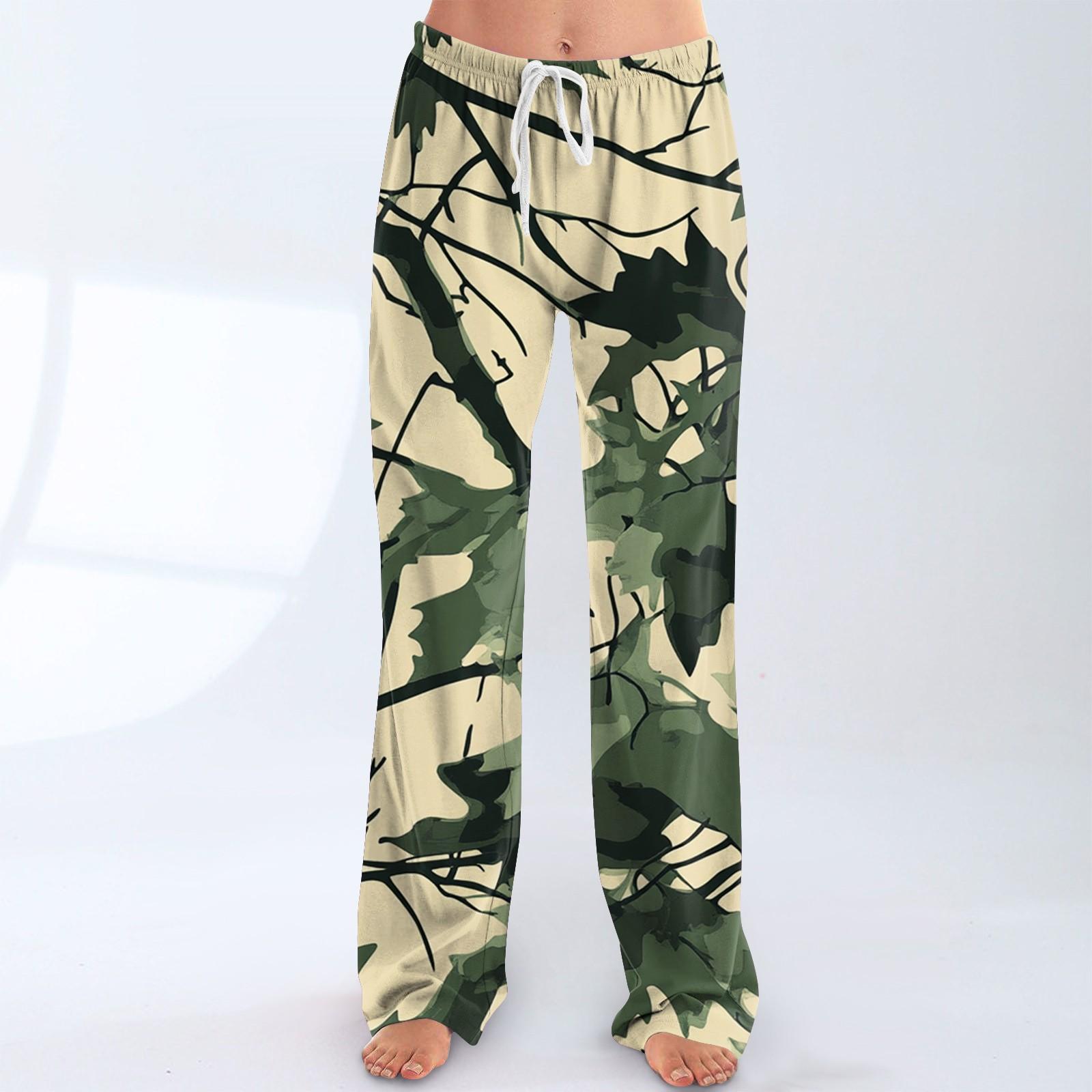 

Женские пижамные штаны, одежда для сна, повседневные брюки с эластичной резинкой на талии, удобные прямые свободные брюки для йоги XL