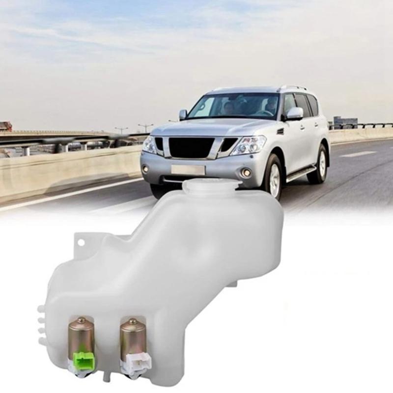 Large Capacity Wiper Fluid Reservoir Windshield Washer Tank Container 2 Hole Pump Tank Jar Kit for DA Y60 WWB2HPK-NI020