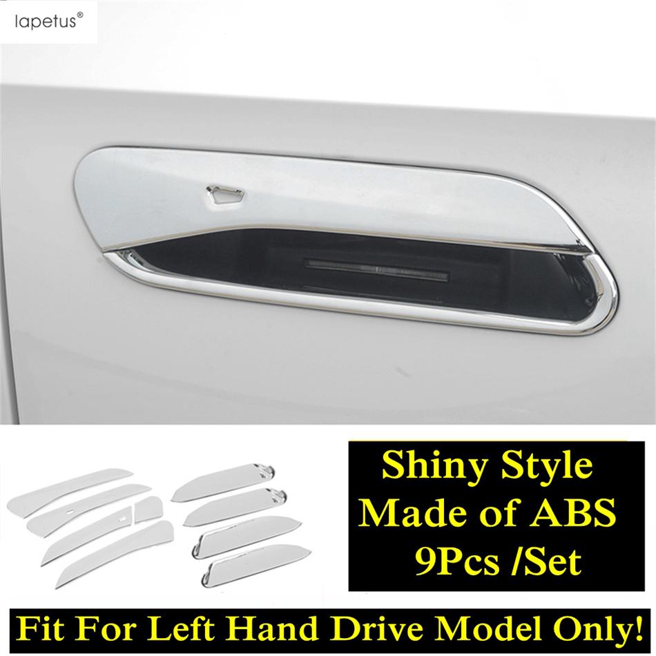Car Door Handle Bowl Protection Cover Trim For VW Volkswagen ID.4 ID.6 X Crozz  - 2025 Carbon Fiber / Chrome Accessories