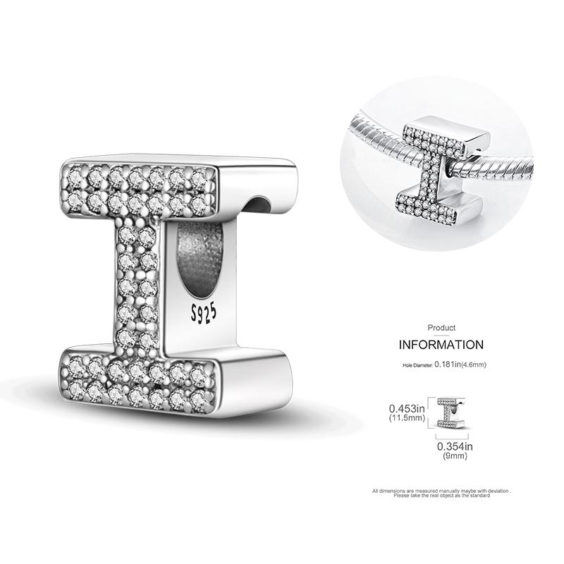 

26 A- Z Alphabet Beads Copper Love Letter Charms Fits Original 3Mm Woman Bracelet Bangle Cz Zircon Bead Diy Jewelry Gift