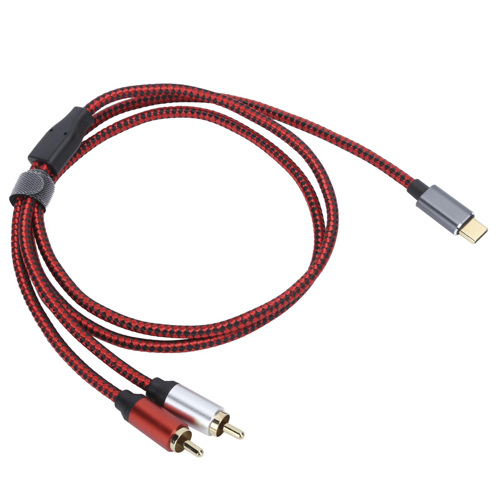 

Gold Plating TypeC Male to 2RCA Male Audio Cable for Moible Phone Tablet Laptop(1m ) 1m / 3.3ft