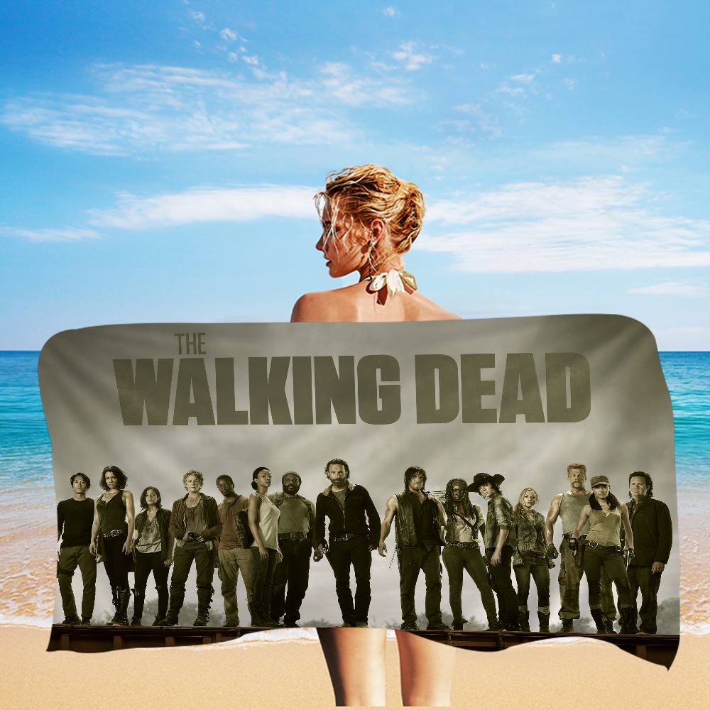 Thrilling Movie The W-Walking D-Dead Microfiber Blanket Quick Drying Towels Oversized Printing Super Absorbent Towel Blanket