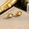 Elegant Titanium Steel Pearl Clavicle Necklace for Women