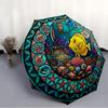 Underwater Treasure Hunt Pattern Umbrella, Portable and Foldable Design, 8 Ribs, a Casual Accessory for Halloween, Christmas, and Birthday Gifts.