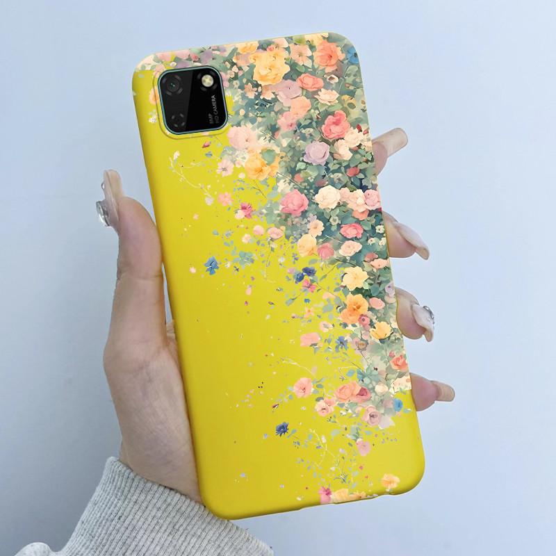 For Huawei Y5p Phone Case DRA-LX9 Butterfly Flower Girl Design Soft Silicone TPU Back Housing for Honor 9S HuaweiY5p Y 5p Covers