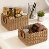 Handwoven Paper Rope Storage Basket Natural Organizers For Home Offices Decoration