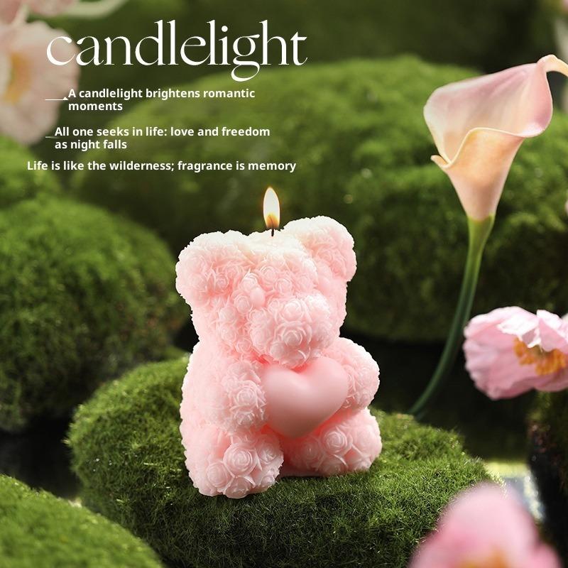 Scented Candles Cute Roses Love Bear Birthday Gift