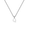 Fashion Letters A-Z Pendant Necklace for Men Women, Stainless Steel English Alphabe Chain Necklace,Fashion Punk Jewelry Men Gift