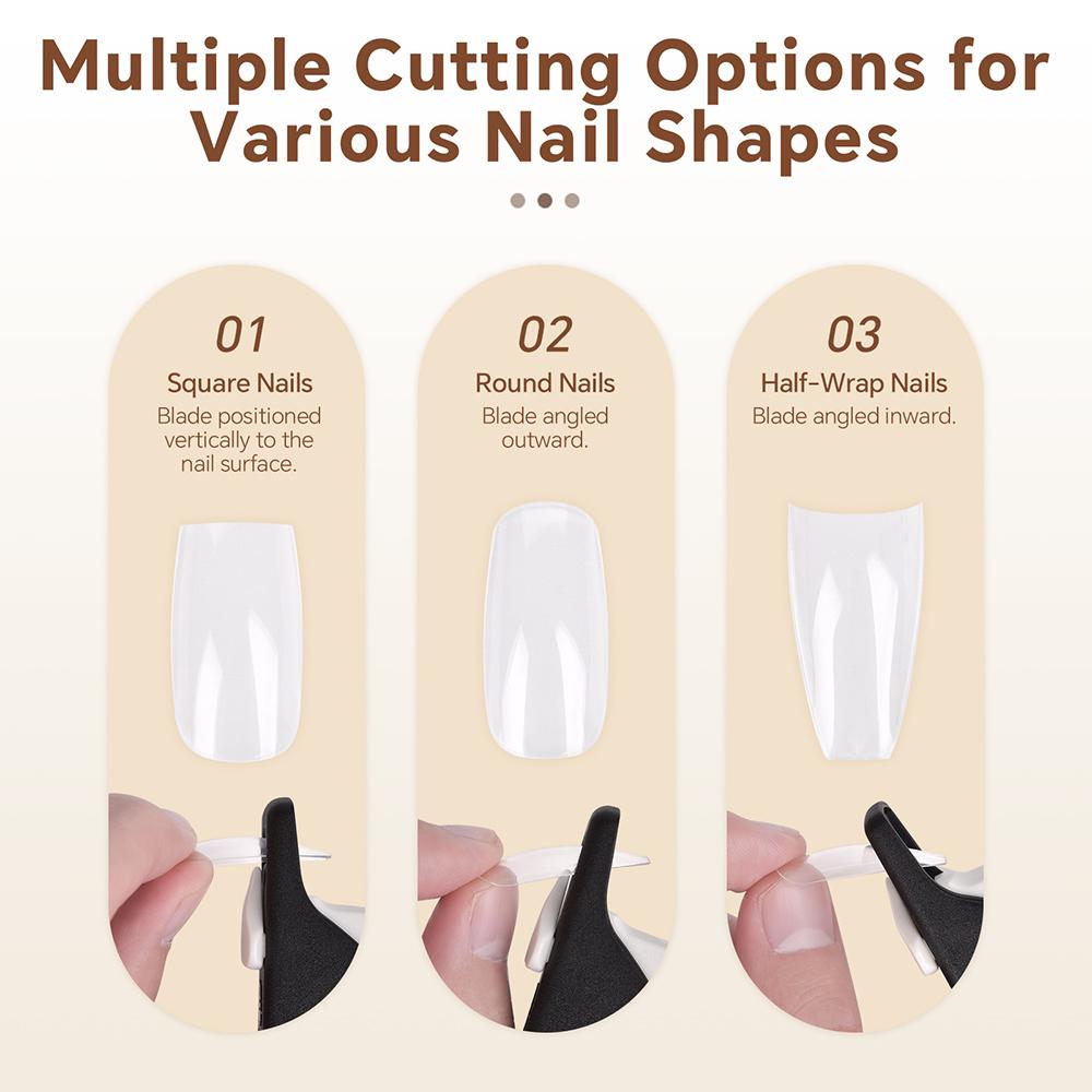 False Nail Tip Clipper Blade Anti-splash U-Shaped False Nail Scissors Cutter False Tips Edge Cutter Manicure Tools for Hand Care