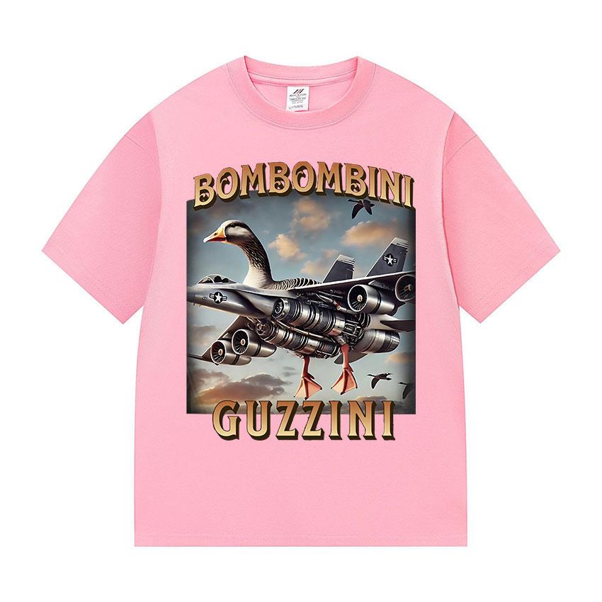Bombombini Guzzini Funny Goose Meme Graphics T Shirts Men Women Summer Cotton Short Sleeve T-Shirt Fashion Casual O-Neck T Shirt