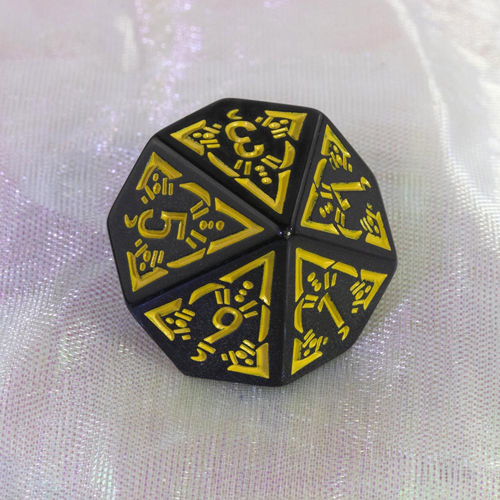 DND Polyedrisches Würfelset 7-tlg. D4-D20, Erstaunliche gravierte Spielewürfel für Souvenir-Unterhaltung RPG-Brettspiel