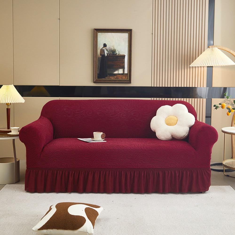 Jacquard Velvet Sofa Cover Protector Elastic Full Coverage Universal Set Thickened All Season