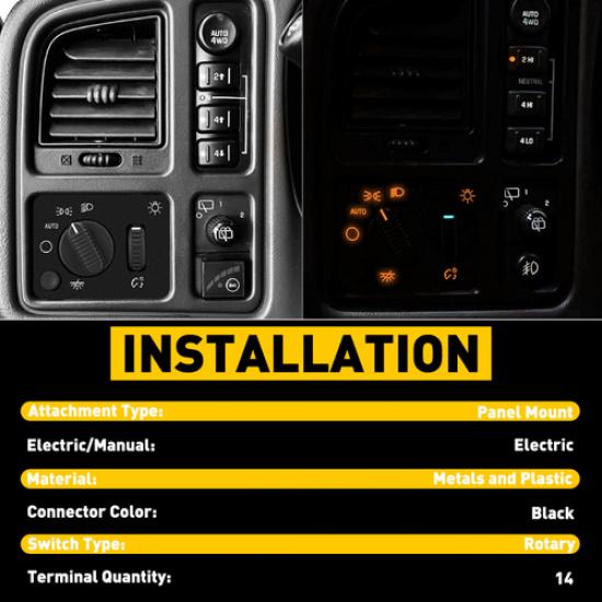 Headlight Headlamp Dimmer Switch For Chevy 2003-2007 Silverado GMC Sierra Yukon