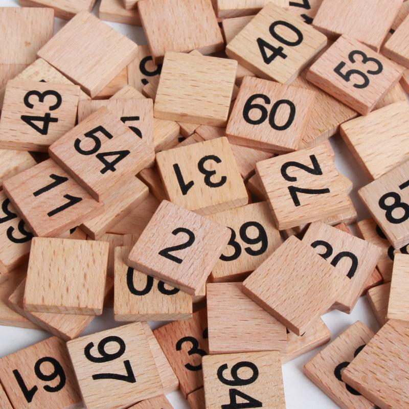 Montessori Math Teaching Board for First Graders - Beech Wood 1-100 Continuous Number Board