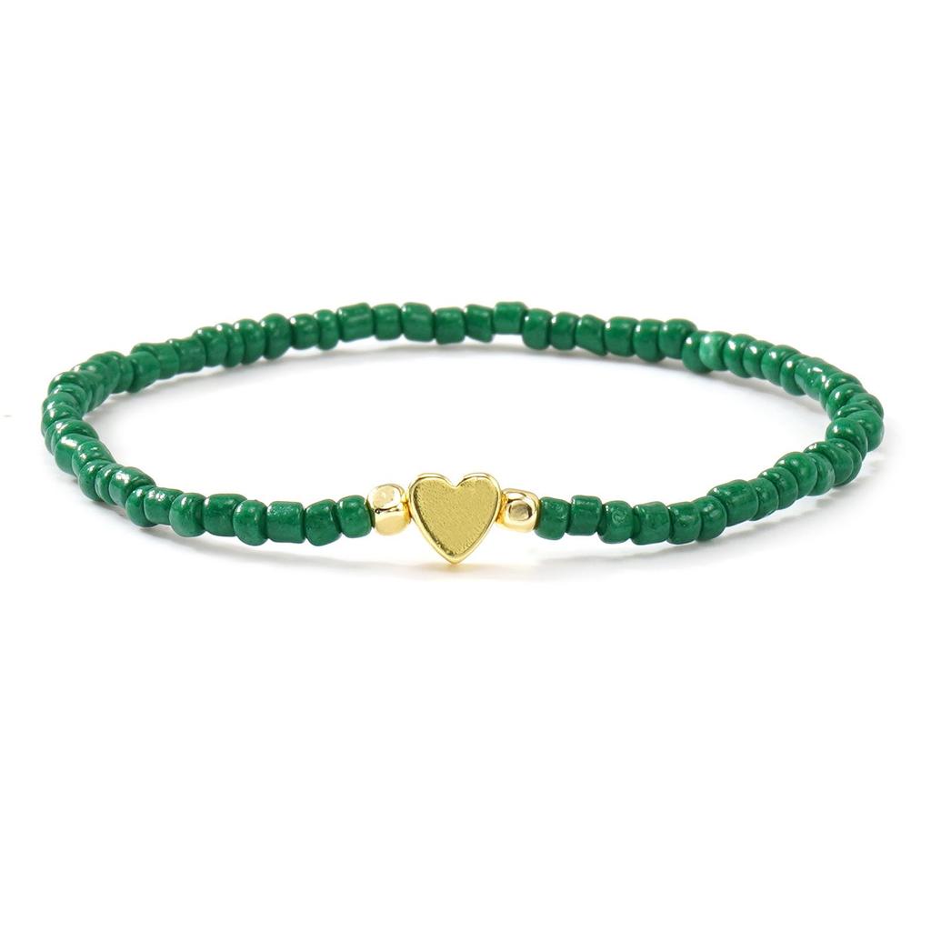 Versatile Christmas Bracelet: Red, Green, White Beads with 'MERRY' Letter, Bell, and Heart Elements