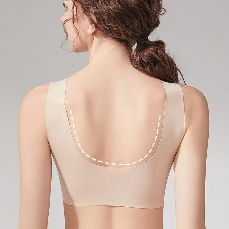 Front Button Bra Women's Underwire Vest Style Bra No Trace Plus Size Summer Thin Bra