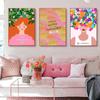 Flower Plants Nordic Posters And Print Be a Kind Human Girl Wall Art Canvas Painting Home Decor Pictures For Living Room Bedroom No Frame