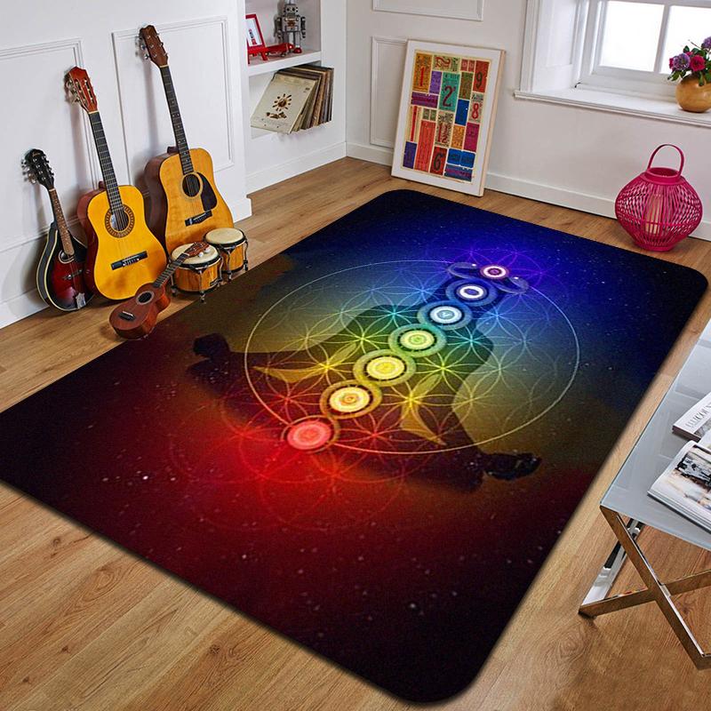 M-Mandala Bohemia Printed Carpet Fashion Yoga Mat Non-Slip Carpet Bedroom Decoration Outdoor Carpet Bedroom Birthday Gift