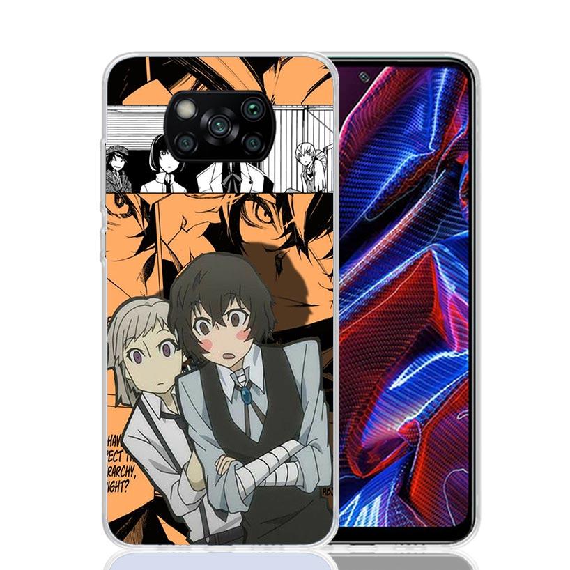 Bungo Stray Dogs Manga Phone Case For Xiaomi Poco X7 X6 X5 Pro F7 Ultra Redmi 15C 15 13 13C 12 12C 10 10A 10C 9 9A 9C 9T Cover P