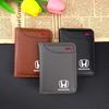 Custodia Portacarte in Pelle di Lusso Portafogli Portatili Emblemi Auto Per Honda Civic XRV HRV City Accord Odyssey Spirior CRV Jazz XI6
