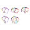 10 Pieces Worksheet Pocket Waterproof Plastic Pockets with Marker, Pen Slot,