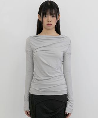 Peulleeoeob 2.Drape Long Sleeve (Fl-146_Light Gray)