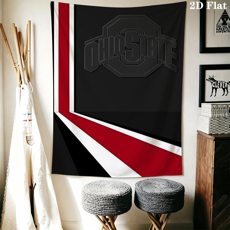 Ohio State Buckeyes Football Threepiece Set 1 Duvet Cover 2 Pillowcase Without Core Soft And Comfortable Bedding Set