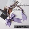 35cm DIY Bag Chain with Silk Scarf Metal Hand Chain Bow Decorative Chain Strap Transformation for Hand Carry Bags