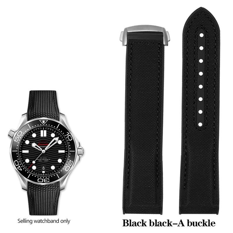 Новый 20мм 22мм Каучуковый Силиконовый Синий Ремешок для Часов Нейлоновый Ремешок для Часов Для Omega Seamaster 300 Speedmaster 8900 Planet Ocean Инструменты 20mm