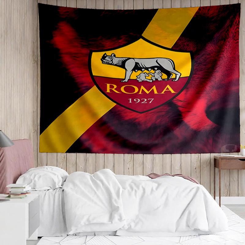Rome Football club Printed Printed Tapestry, for Bedroom,Livingroom, dormitory, Large Wall Decor, Fabric Decor Fan Birthday Gifts